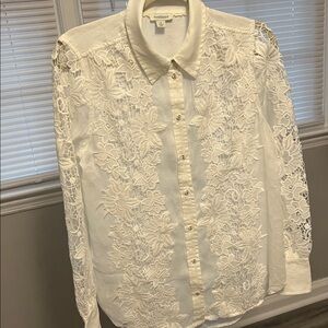 Sundance White Lace Blouse